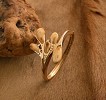 Wildlife Jewelry, Fine Jewelry, Custom Jewelry with 14k, 18k gold and platinum, with elk ivory, bear